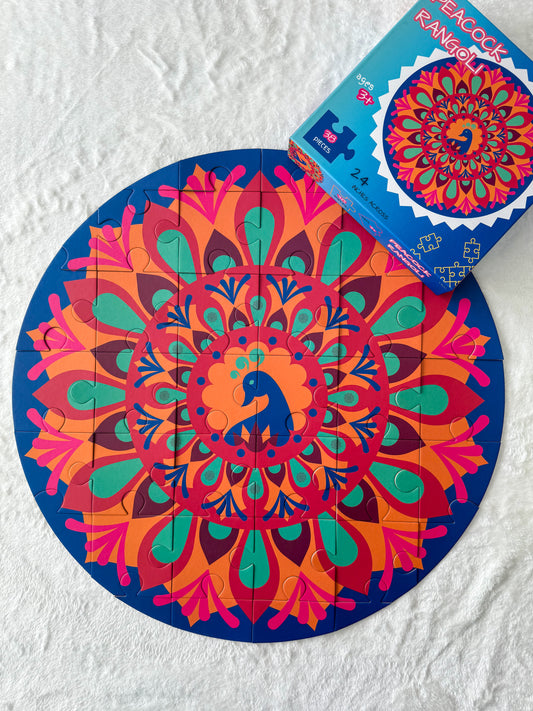 Peacock Rangoli Puzzle