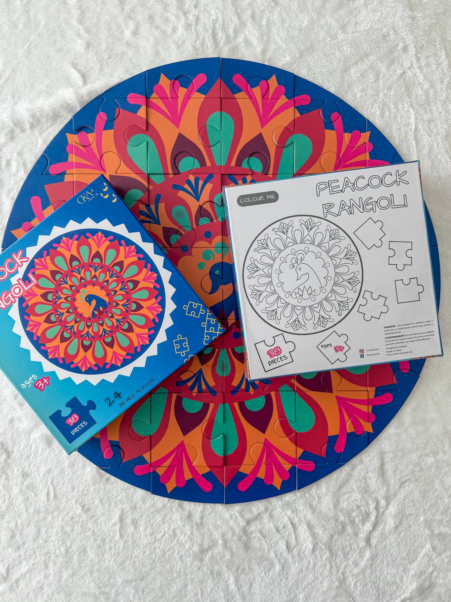 Peacock Rangoli Puzzle