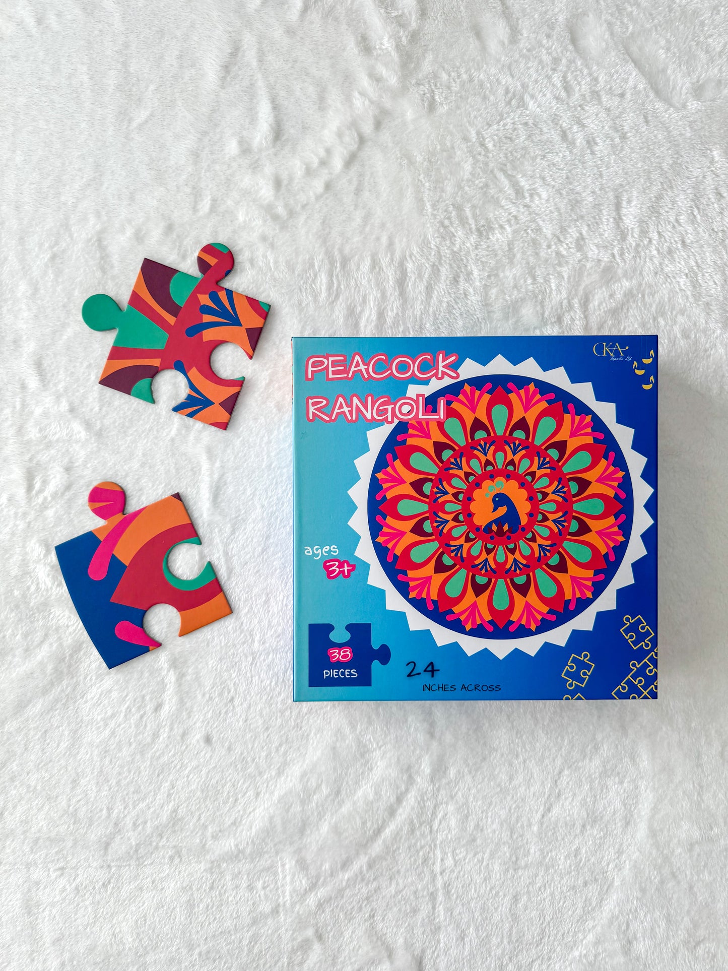 Peacock Rangoli Puzzle